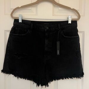 J Brand Women's Distressed Black Jean Shorts